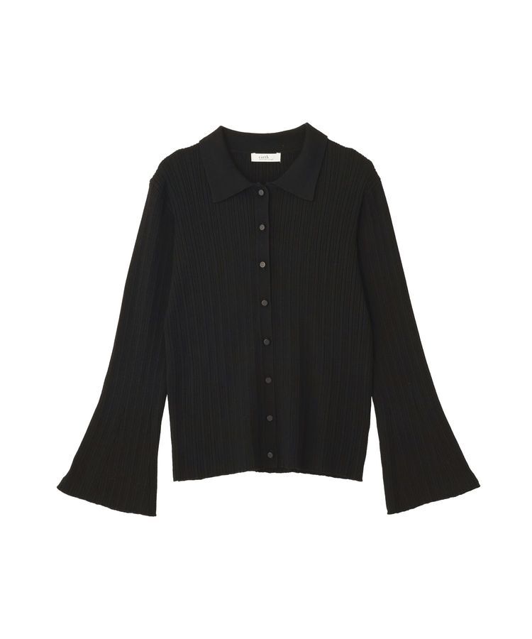 earth music&ecology「レギュラーカラーニットカーディガン」|カーディガン|