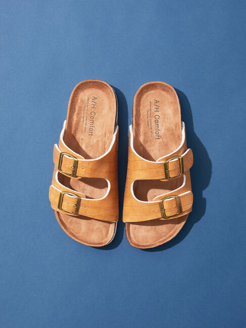  「PU Wストラップコンフォートサンダル」|サンダル|