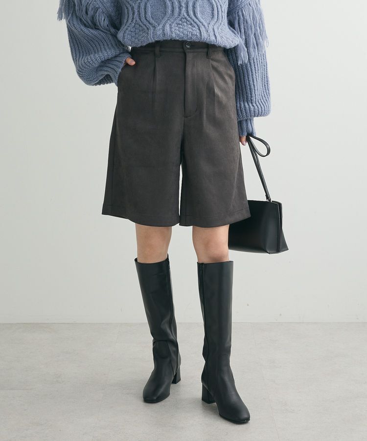 Green Parks「・ELENCARE DUE スエードポンチハーフパンツ」|その他|Charcoal Gray