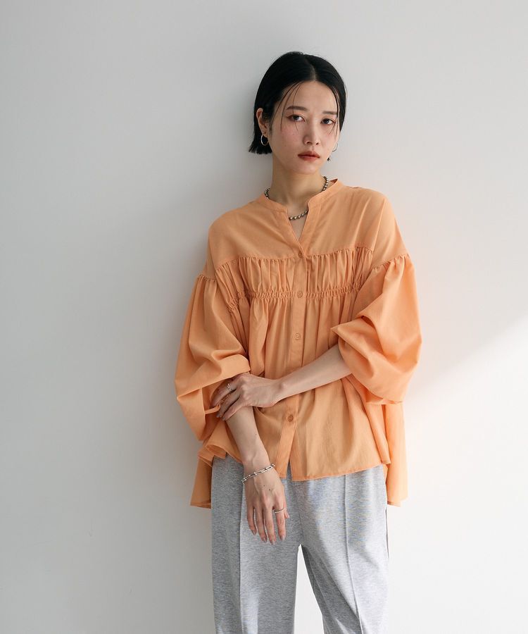 armonia「シャーリングスキッパーシャツ」|シャツ・ブラウス|