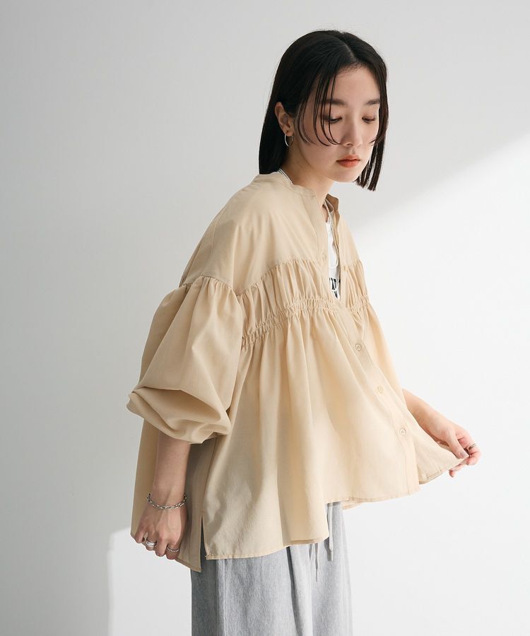 armonia「シャーリングスキッパーシャツ」|シャツ・ブラウス|