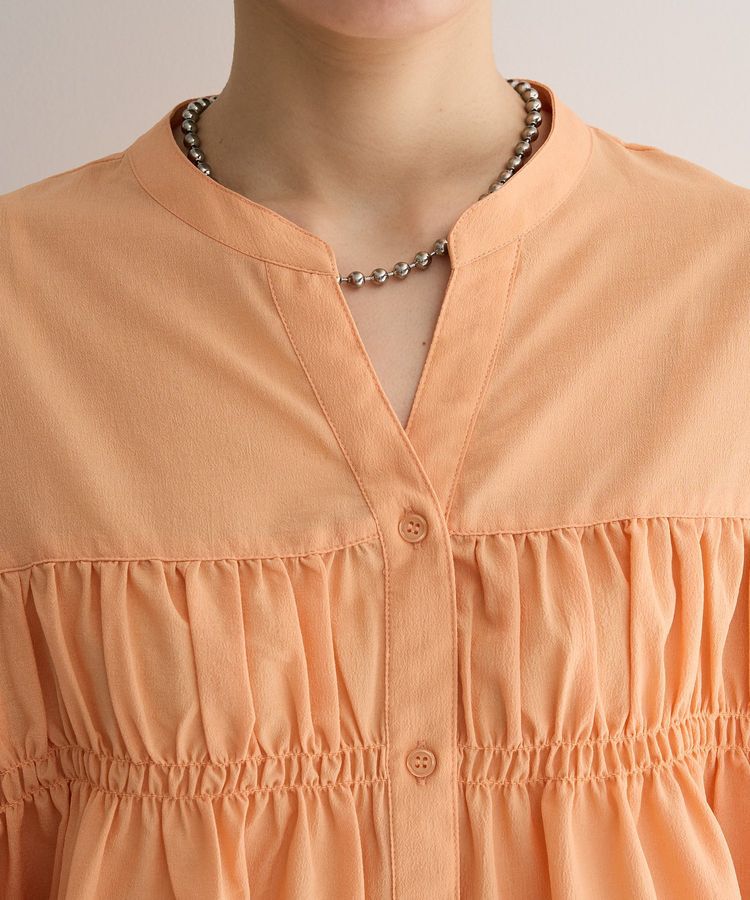 armonia「シャーリングスキッパーシャツ」|シャツ・ブラウス|