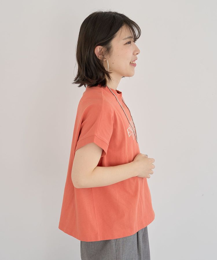 Green Parks「フレンチスリーブ刺繍シンプルロゴプルオーバー」|Tシャツ・カットソー|