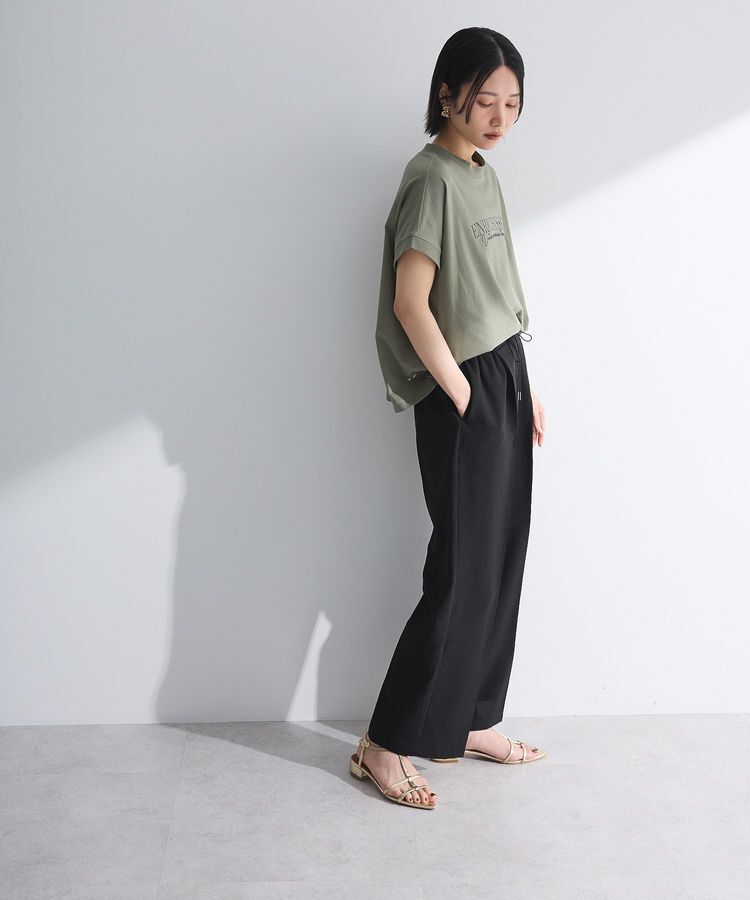 Green Parks「フレンチスリーブ刺繍シンプルロゴプルオーバー」|Tシャツ・カットソー|