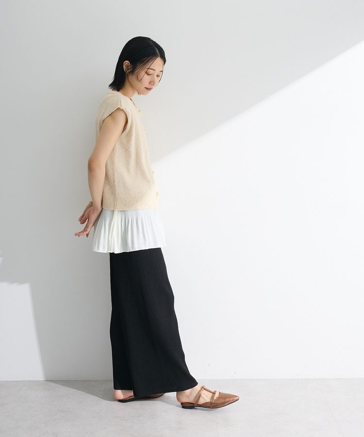 Green Parks「ツィード風金釦ニットベスト」|ベスト・ジレ|