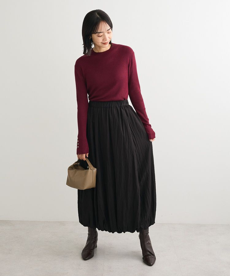 Green Parks「微光沢サテンバルーンスカート」|スカート|