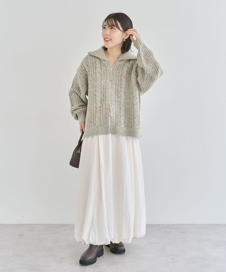Green Parks「微光沢サテンバルーンスカート」|スカート|