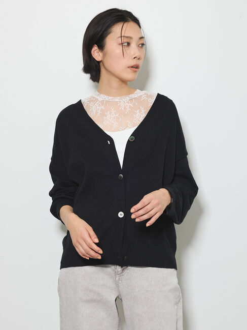 GARAGE OF GOOD CLOTHING「Vネックカーディガン」|カーディガン|Black