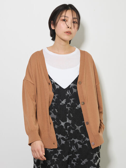 GARAGE OF GOOD CLOTHING「Vネックカーディガン」|カーディガン|Camel