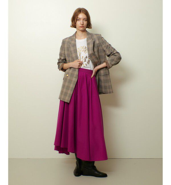 allureville「タイプライターイレギュラーヘムスカート」|スカート|