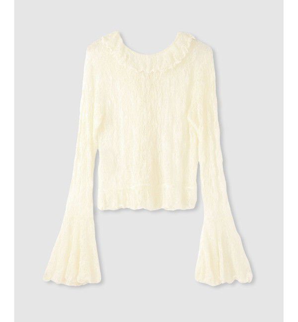 LOULOU WILLOUGHBY「【LOULOU WILLOUGHBY】レーシーカットプルオーバー」|Tシャツ・カットソー|