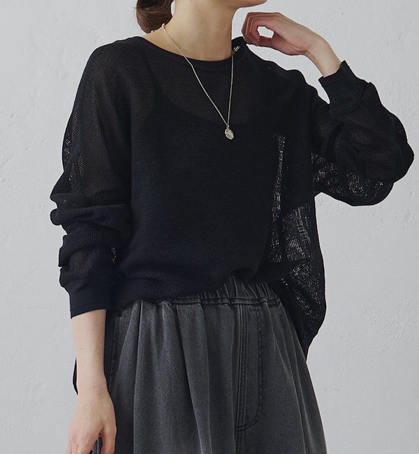  「ラッセルメッシュカットソー」|Tシャツ・カットソー|