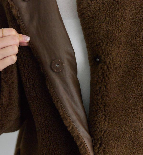  「リサイクルボアノーカラーコート」|ノーカラーコート|