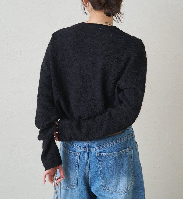  「シャギー花柄ストレッチジャガードプルオーバー」|プルオーバー|