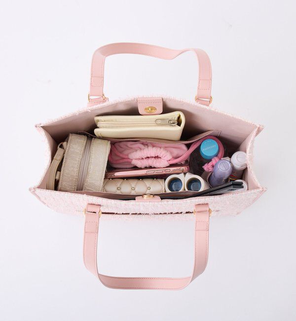  「【LouLoumei】／ハートチャーム付きトートバッグ／自立可能」|ショルダー・メッセンジャー|