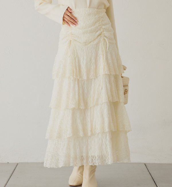  「ドロストティアードロングスカート」|スカート|