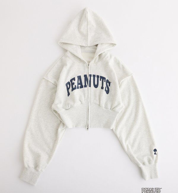  「【PEANUTSコラボ】スヌーピー刺繍入りパーカー」|パーカー|