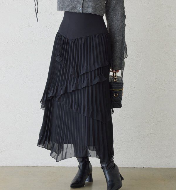  「プリーツティアードスカート」|スカート|