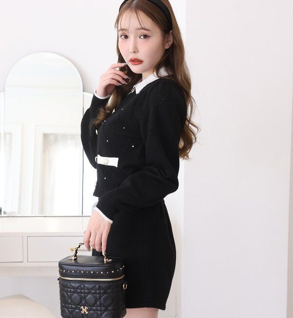  「スタッズ付キルティングバニティバッグ」|ショルダー・メッセンジャー|