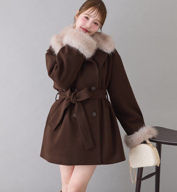  「3WAY衿袖ファーミドルコート」|その他|