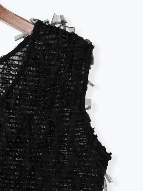 Te chichi TERRASSE「前後2WAYチュールフリンジベスト《2025summer catalog item》」|シャツ・ブラウス|