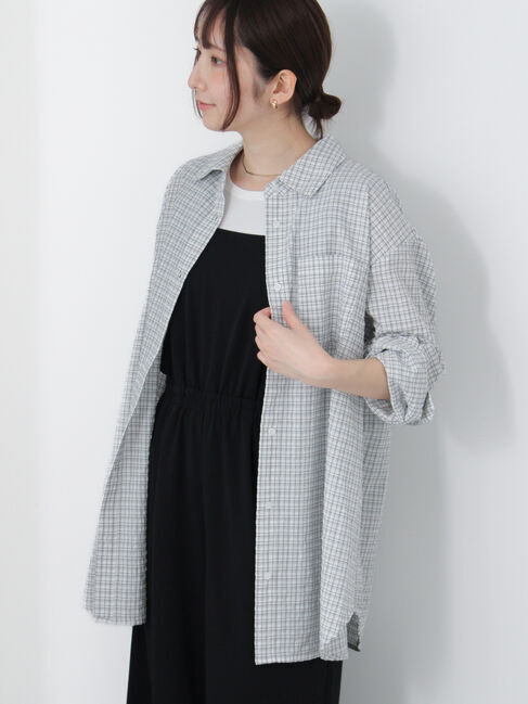 Te chichi TERRASSE「オーバーサイズチェックシャツ」|シャツ・ブラウス|オフホワイト