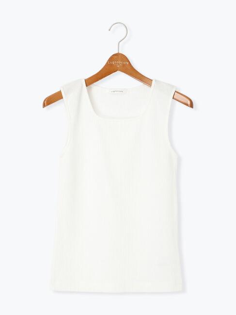 Lugnoncure「ワッフルスクエアタンクトップ」|タンクトップ|オフホワイト