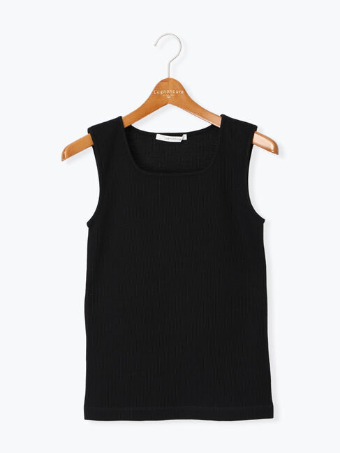 Lugnoncure「ワッフルスクエアタンクトップ」|タンクトップ|ブラック