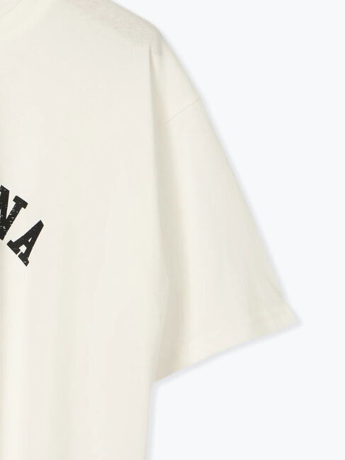 Lugnoncure「【接触冷感】カレッジ風プリントBIGTシャツ」|Tシャツ・カットソー|