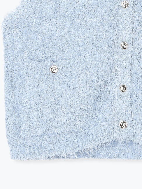 Te chichi「金釦ポケットシャギーニットベスト」|ダウンベスト・ベスト|