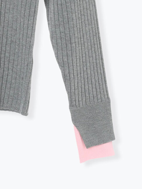 Te chichi「配色レイヤードリブニットプルオーバー」|ニット・セーター|