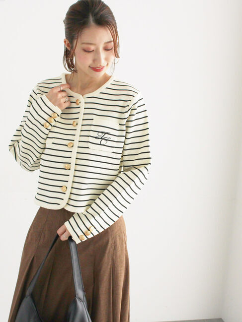 Te chichi「レタードポケットジャケットカーディガン」|カーディガン|