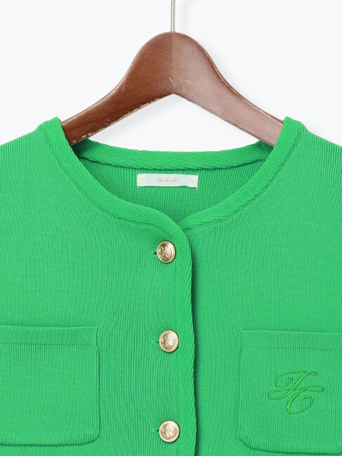 Te chichi「レタードポケットジャケットカーディガン」|カーディガン|