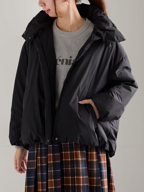 Te chichi「スタンドカラーショートダウンジャケット《2025winter catalog item》」|その他|ブラック