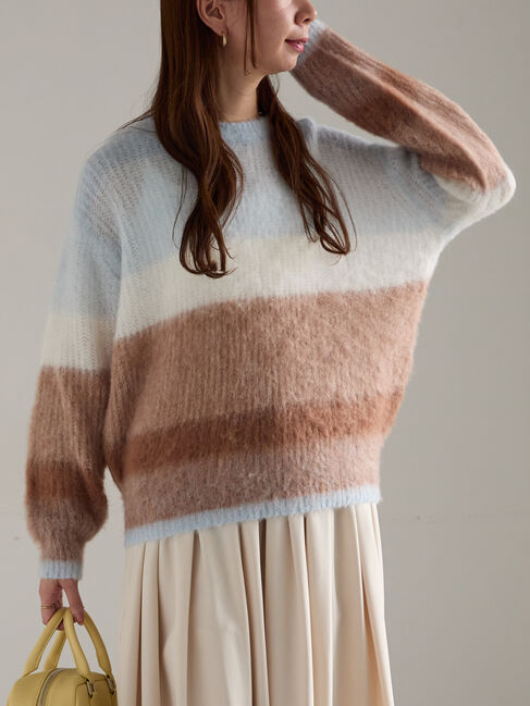 Te chichi「グラデーションニット《2025winter catalog item》」|ニット・セーター|サックスブルー