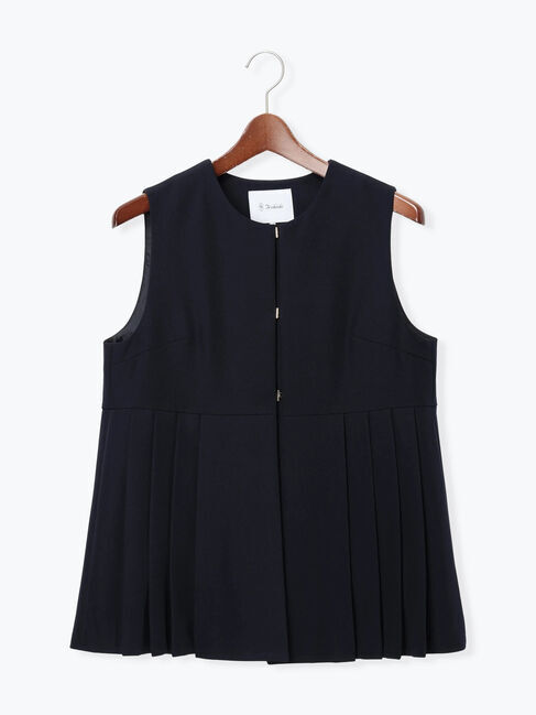 Te chichi「【セレモニーアイテム】サイドプリーツペプラムジレ（セットアップ可）」|ダウンベスト・ベスト|