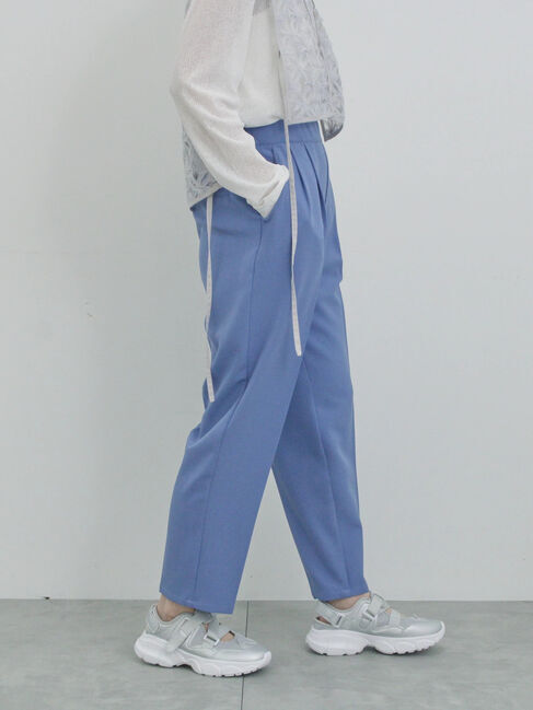 Samansa Mos2 blue「【イージーケア・吸水速乾】マルチスタイルテーパードパンツ」|その他|