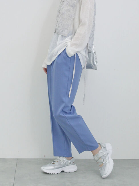 Samansa Mos2 blue「【イージーケア・吸水速乾】マルチスタイルテーパードパンツ」|その他|