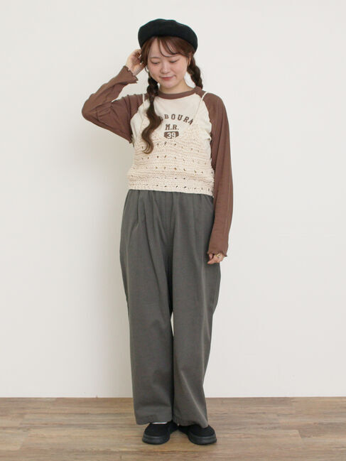 Samansa Mos2「シアーラグランロゴTシャツ」|Tシャツ・カットソー|