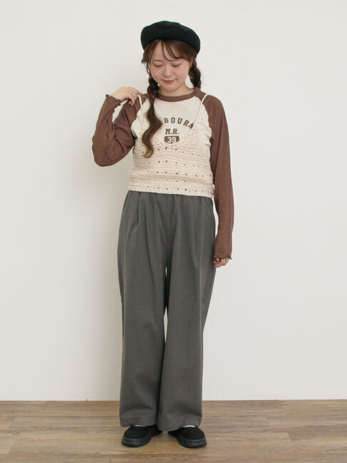 Samansa Mos2「シアーラグランロゴTシャツ」|Tシャツ・カットソー|