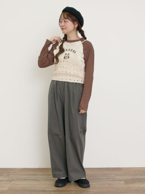 Samansa Mos2「シアーラグランロゴTシャツ」|Tシャツ・カットソー|