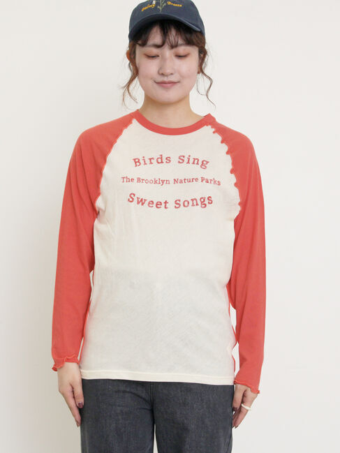 Samansa Mos2「シアーラグランロゴTシャツ」|Tシャツ・カットソー|