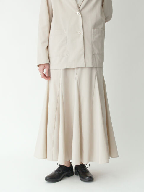 sm2rhythm「リネン混フレアスカート(セットアップ可)」|スカート|ライトベージュ