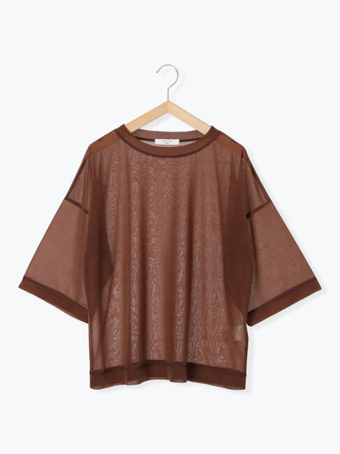 Samansa Mos2 blue「◎シアープルオーバー」|Tシャツ・カットソー|