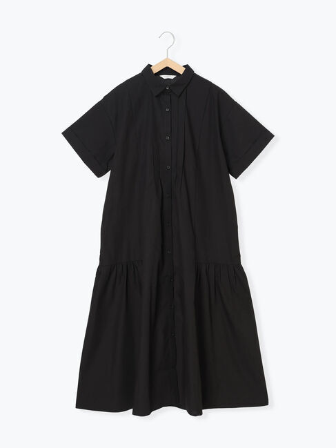 Samansa Mos2 blue「◎サイドギャザーシャツワンピース」|ワンピース|