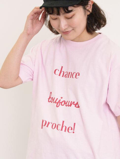 Samansa Mos2「【UVカット】スラブ天竺ロゴプリントTシャツ」|Tシャツ・カットソー|