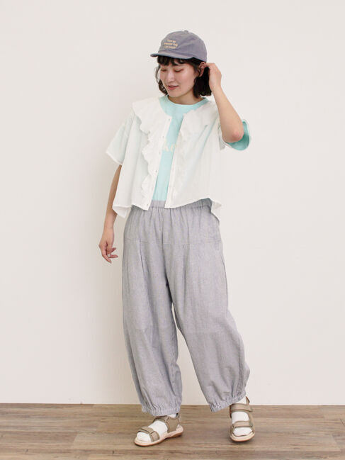 Samansa Mos2「フリルカラーブラウス」|シャツ・ブラウス|