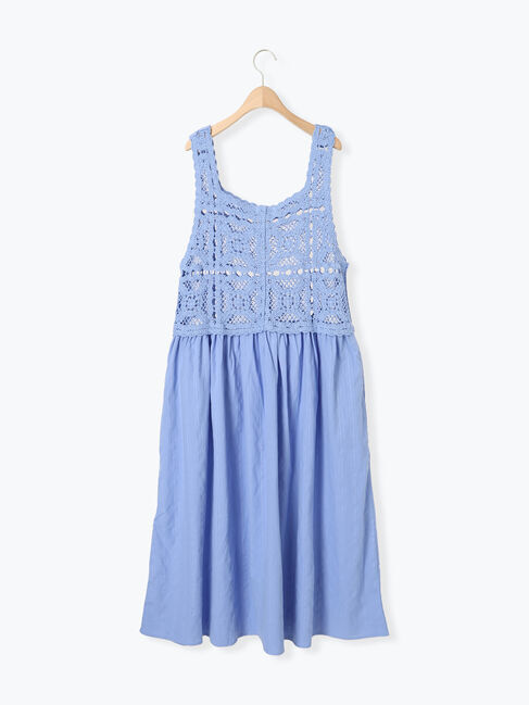 Samansa Mos2「【S/Mサイズ】かぎ針編み風ビスチェワンピース」|ワンピース|