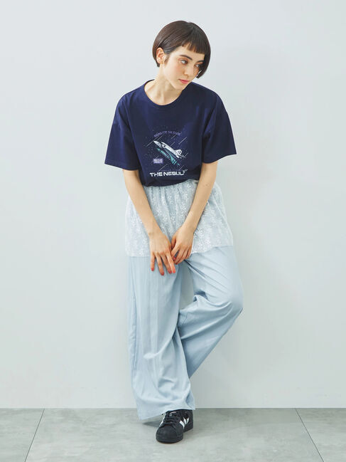 SM2「[接触冷感]スペースモチーフプリントTシャツ」|Tシャツ・カットソー|