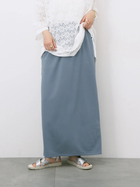 Samansa Mos2 blue「ポンチナロースカート」|スカート|ブルー